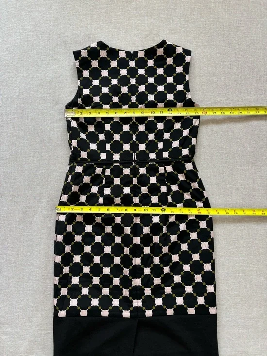 Ann Taylor Black & Pink Geometric Midi Sheath Dress - Picture 13 of 13